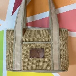 The SAK Tan and Brown small Tote Bag with Utilitarian Design